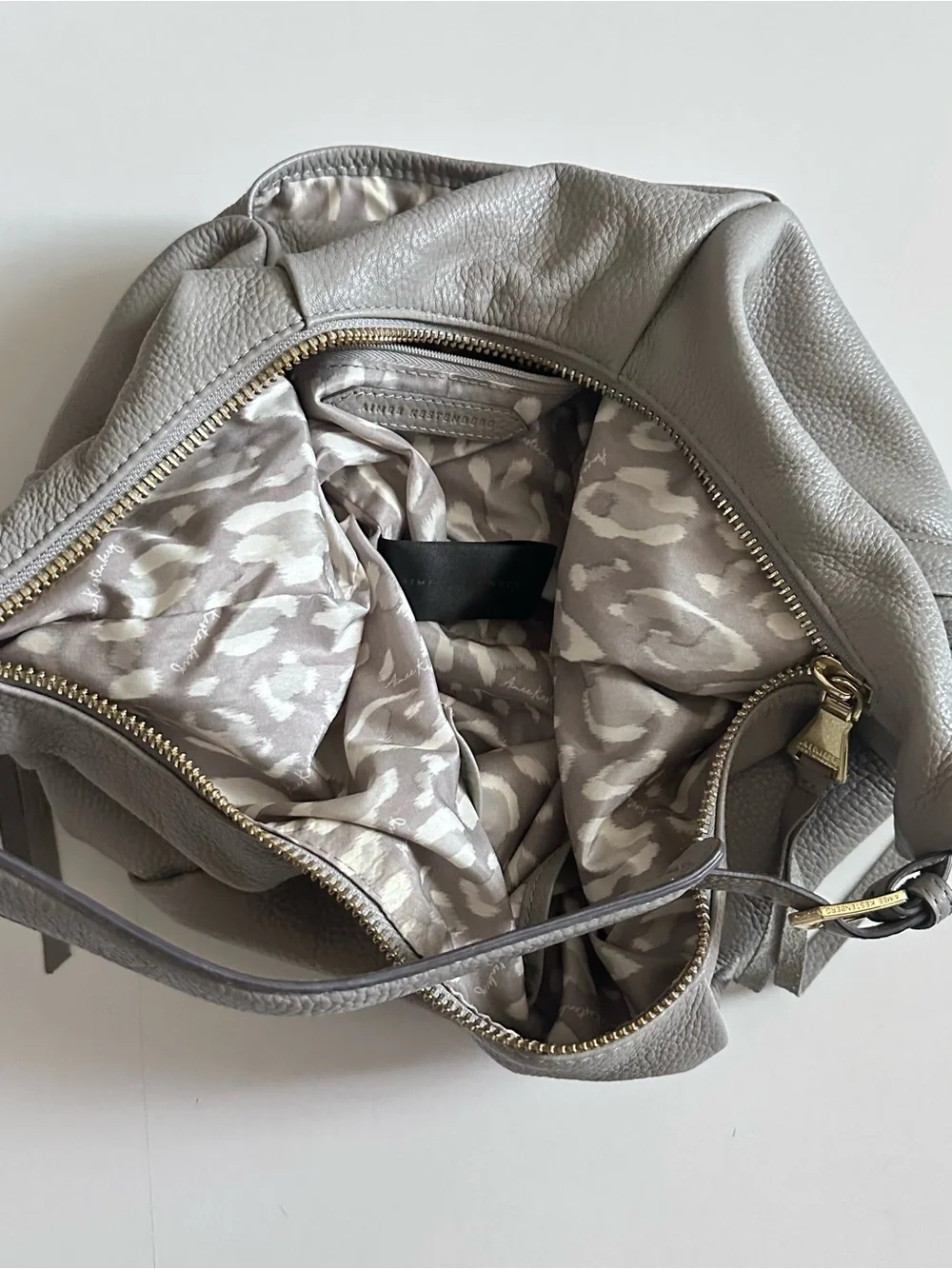 Aimee Kestenberg Corfu Pleated Hobo Bag In Steel Grey